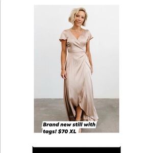 Baltic Born Krystal Champagne wrap dress